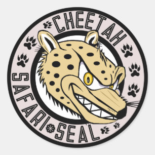 Cheetah Safari Seal Ronde Sticker