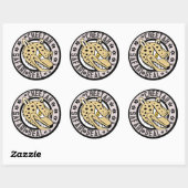 Cheetah Safari Seal Ronde Sticker (Vel)