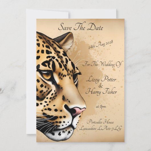 Cheetah Save The Date (Voorkant)
