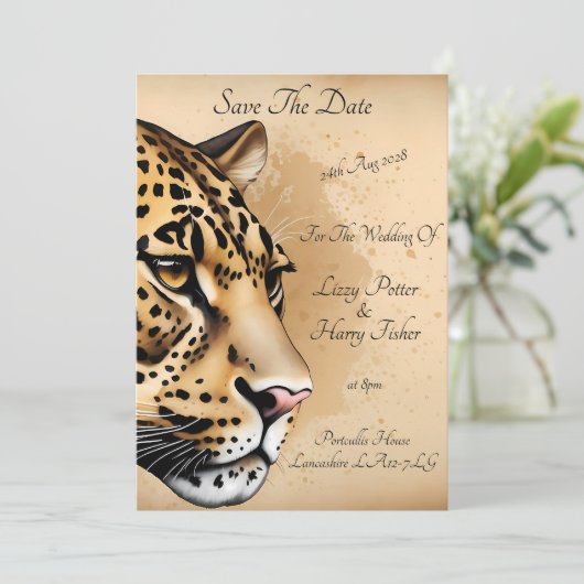 Cheetah Save The Date (Staand voorkant)
