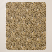 Cheetah Sherpa Deken (Voorkant)