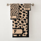 Cheetah Skin Print Initiaal Monogram | Bad Handdoek (Insitu)