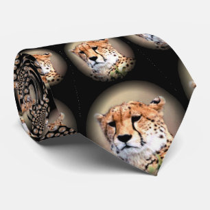 Cheetah Spin Spectacle – Feline Frenzy: Kleurrijk Stropdas