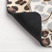 Cheetah Spot Animal Monogram Initiaal Muismat (Hoek)