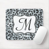 Cheetah Spot Animal Monogram Initiaal Muismat (Met muis)