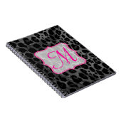 Cheetah Spot Animal Monogramme Note initiale Livre (Côté Droit)