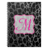 Cheetah Spot Animal Monogramme Note initiale Livre (Devant)