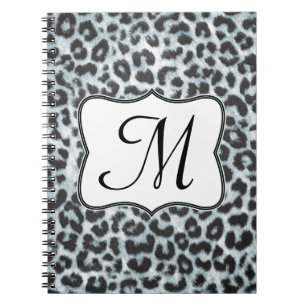 Cheetah Spot Animal Monogramme Note initiale Livre