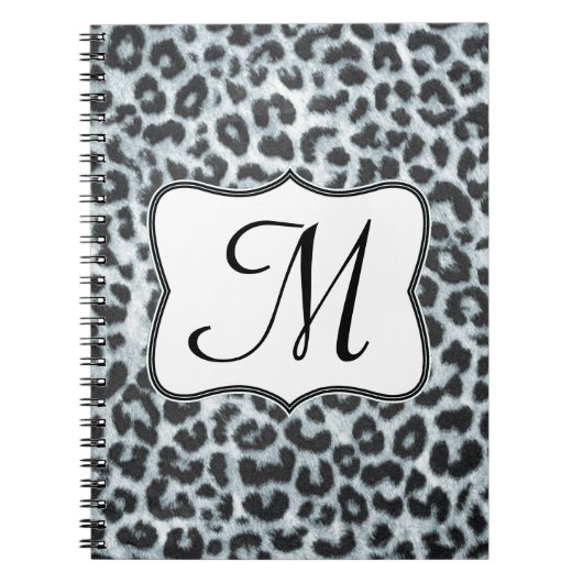 Cheetah Spot Animal Monogramme Note initiale Livre (Devant)