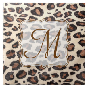 Cheetah Spot Animal Print Monogram display teile Tegeltje