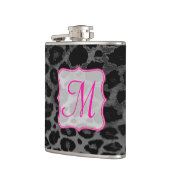 Cheetah Spot Animal Print Monogram Whiskey Flask Heupfles (Links)