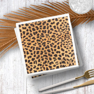 Cheetah Spots Patroon Goud Zwart ID1155 Servet