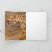 CHEETAH STANDING DOWN KAART (Binnen)