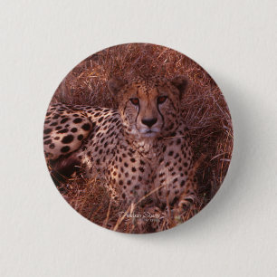 Cheetah Stare Ronde Button 5,7 Cm