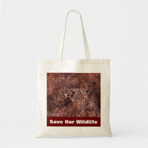 Cheetah Stare Save Our Wildlife Canvas tas