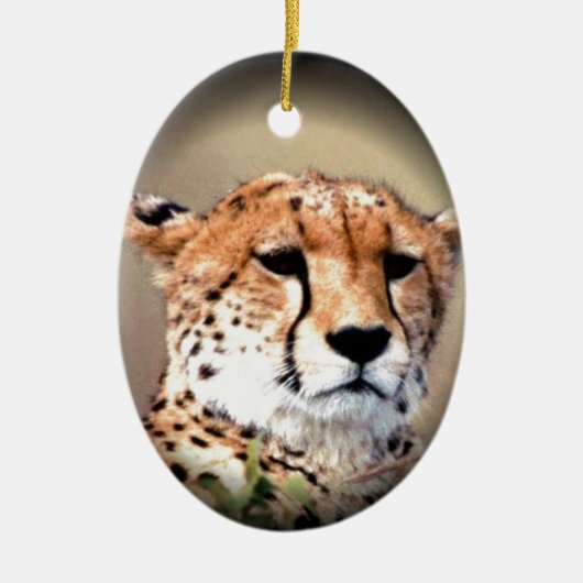 Cheetah Tear Marks Hakunamatata Keramisch Ornament (Voorkant)