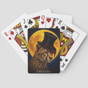 Cheetah Top Hoed Gotische Surrealist Pokerkaarten