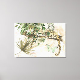 Cheetah Verbergen in Oerwoud Canvas Afdruk