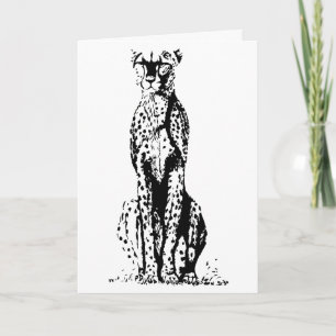 Cheetah Verjaardag Kaart