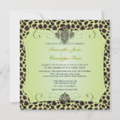 Cheetah, Wedding Invitations (stock d'or de qualit (Devant)