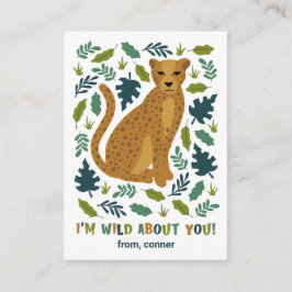 Cheetah Wild About You Classroom Valentijn Kaart