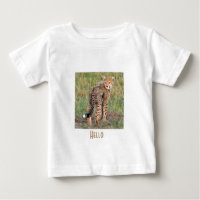 CheetahCubLookAtYou.png T-shirt bébé