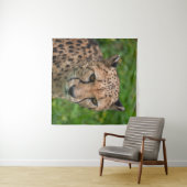 Cheetah's intense blik wandkleed (In Situ (horizontaal))