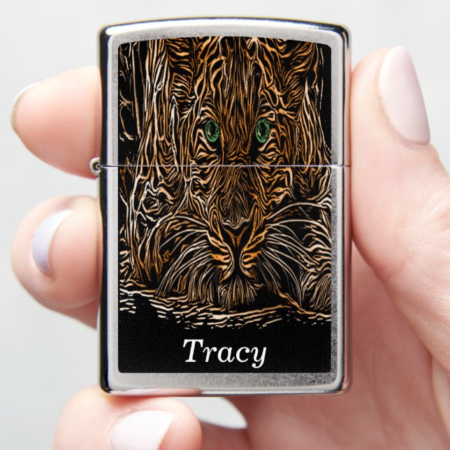 Cheetahs wilde kat in het bos hout effect (In Hand)