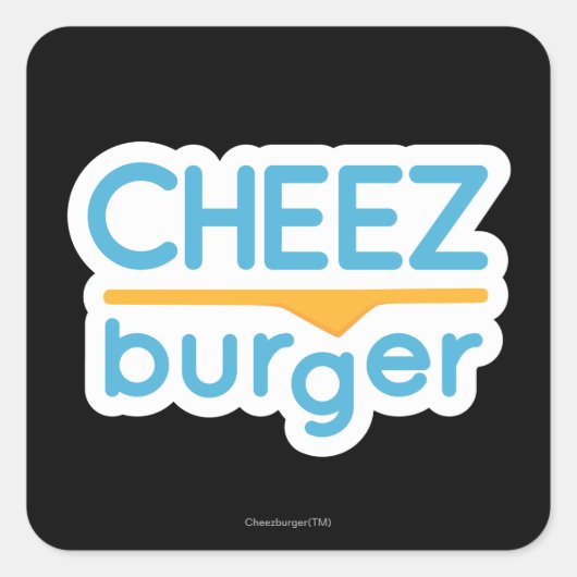 Cheezburger Logo (kleur) Vierkante Sticker (Voorkant)