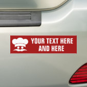 CHEF aangepaste bumpersticker (Op auto)