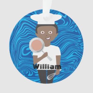 Chef américain africain frire poêlée personnalisée