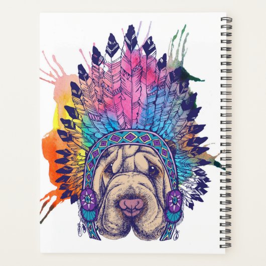 Chef amérindien de Sharpei (Dos)