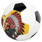 Chef amérindien sur paysage sauvage coucher de sol (3/4)