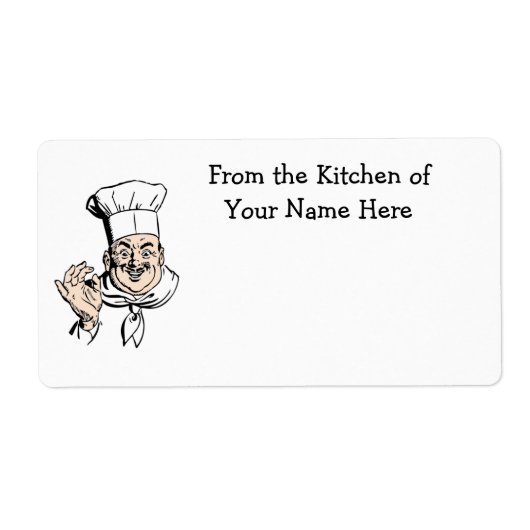 Chef appétissant Étiquette Food Baker (Devant)