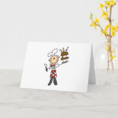 Chef avec carte de gâteau BIrthday (Fleur jaune)