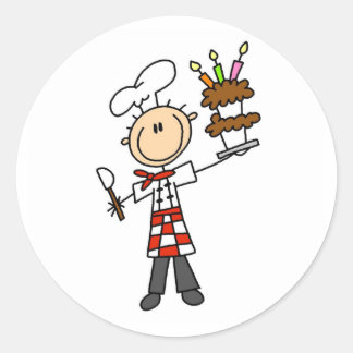 Chef avec Stickers de gâteau BIrthday