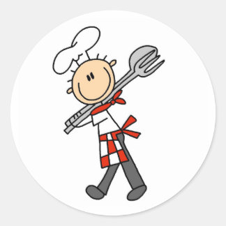 Chef avec Stickers Tongs Salade