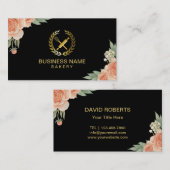 Chef Bakery Catering  Floral Visitekaartje (Voorkant / Achterkant)