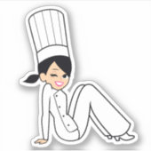 Chef Bakery Girl Sticker (Voorkant)