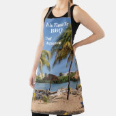 Chef BBQ Caribbean Beach Barbecue Personalize Schort (Insitu)