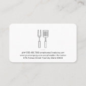 Chef | BBQ-kokersoftware | Voedselpatroon Visitekaartje (Achterkant)