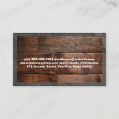 Chef | BBQ-koking | Houten planken Visitekaartje (Achterkant)