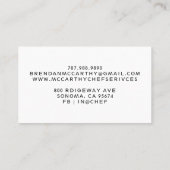 Chef bestekken Logo Chef Services Visitekaartje (Achterkant)