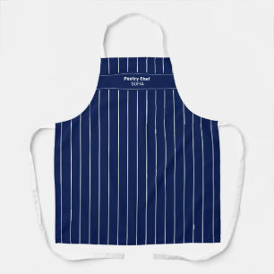 Chef Blue en White Stripes Apron Schort