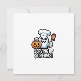 Chef Boo – Spooky Cute Halloween Ghost Spoon Kaart