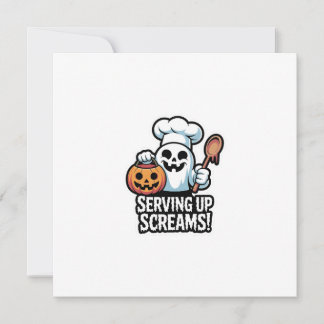 Chef Boo – Spooky Cute Halloween Ghost Spoon Kaart