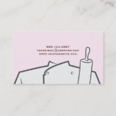 Chef boulangerie rose Carte de visite arrière (Dos)