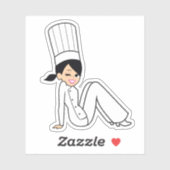 Chef Boulangerie Sticker fille (Feuille)