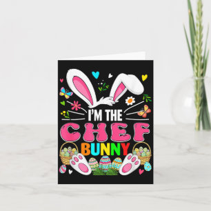 Chef Bunny Pasen Konijn Kostuum Jacht Kleurrijk Kaart