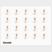 Chef-bust Ronde Sticker (Vel)